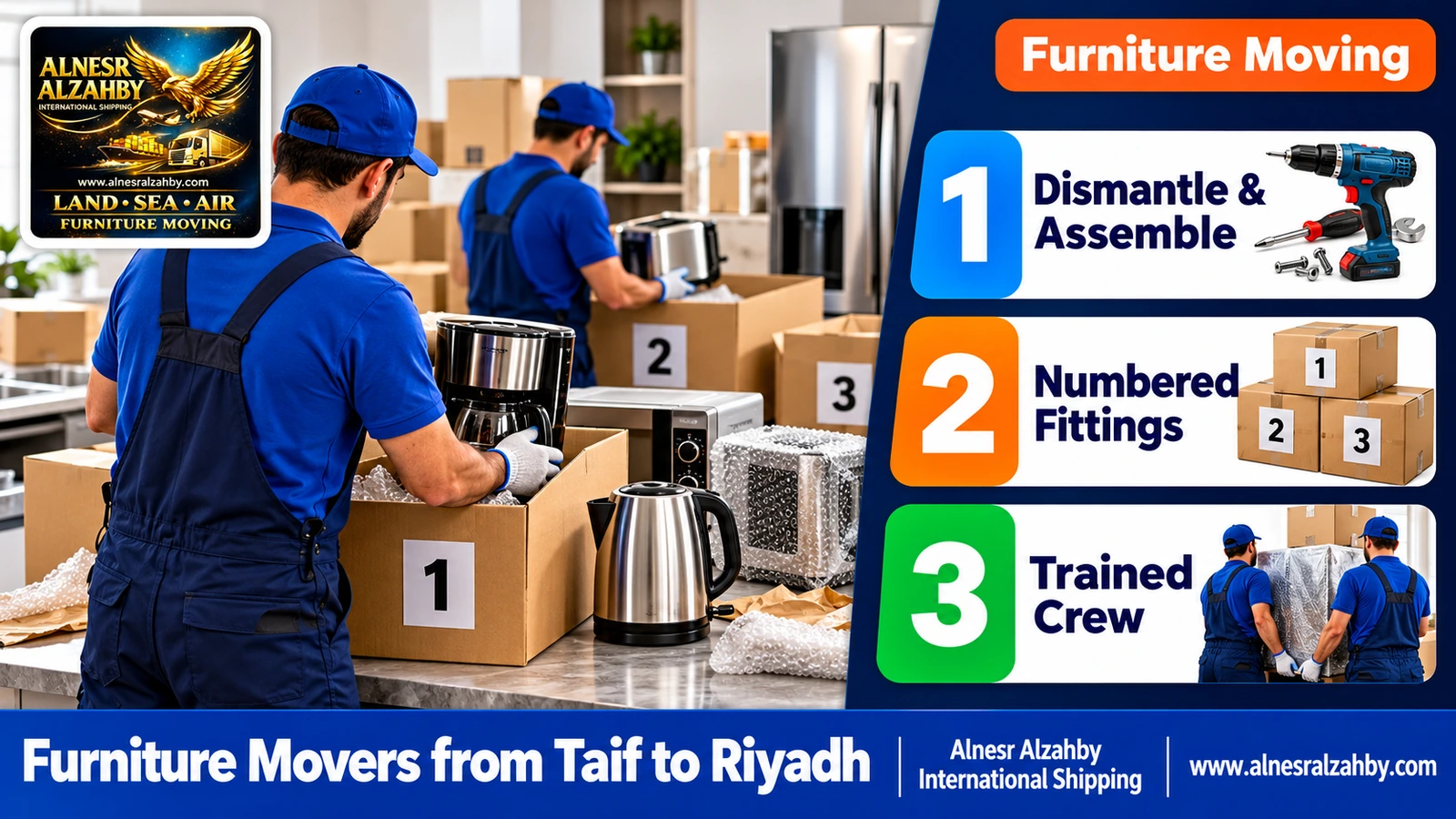 Packing furniture before a long trip