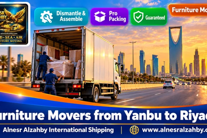Furniture Movers from Yanbu to Riyadh — Alnesr Alzahby