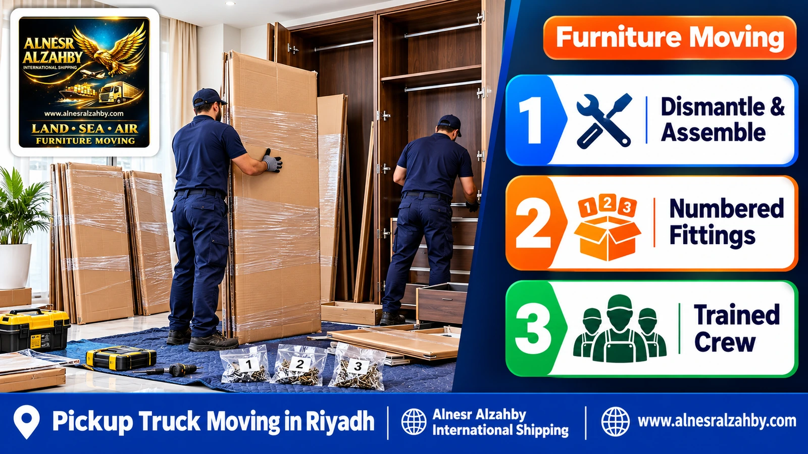 Loading wrapped pieces