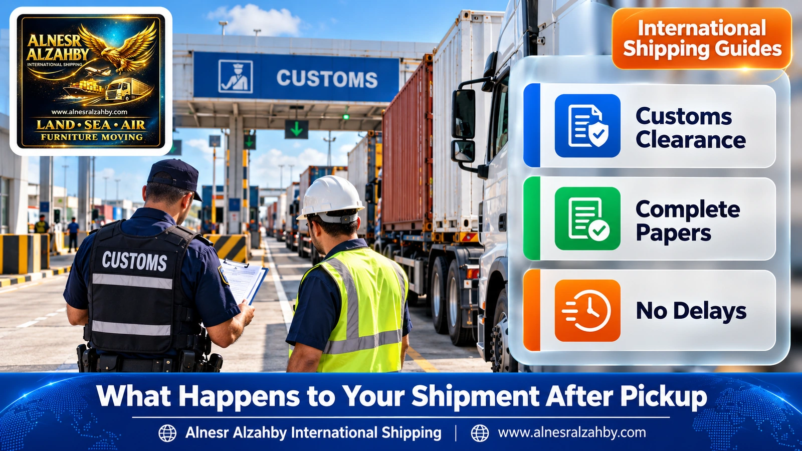 A shipment at the border crossing